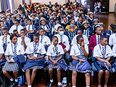 Learners gathered at a whole-school assembly at Advent Hope Academy