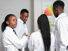 A learner at work in the Advent Hope Academy science laboratory