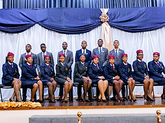 Cambridge learners of Advent Hope Academy in formal uniform