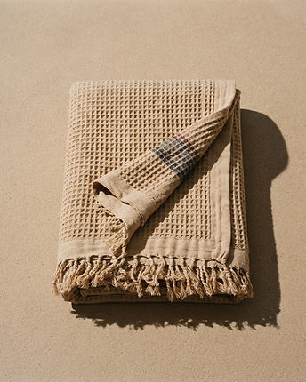 Linen Waffle Throw