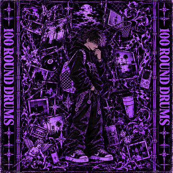 100 round drums cover art, darneezy