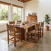 Comedor de parota (mesa + 6 sillas)