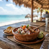 Ceviche de caracol de la Bahía de Chetumal