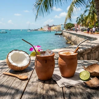 Horchata y aguas frescas campechanas
