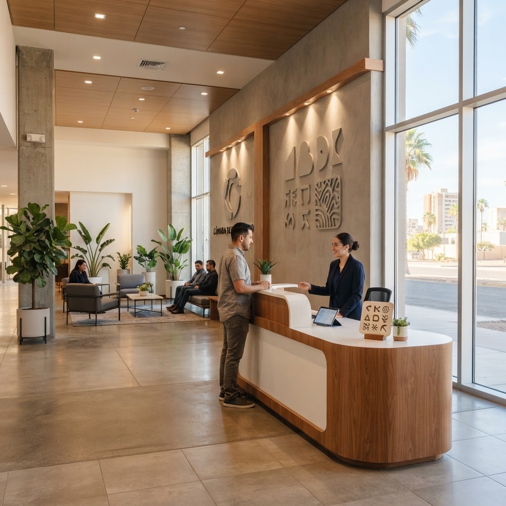 Recepción de las oficinas de MEXICALI CANACO SERVYTUR