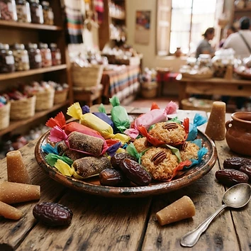 Dulces de dátil y cocadas surtidos