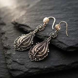 Aretes de plata ley .925
