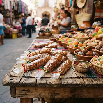 Charamuscas y dulces típicos de Guanajuato