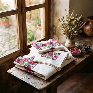 Blusa bordada a mano de Tepoztlán
