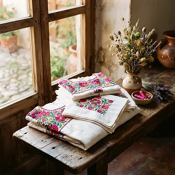 Blusa bordada a mano de Tepoztlán