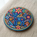 Cuadro de chaquira wixárika (arte huichol)