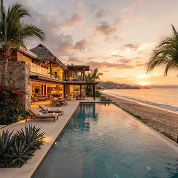 Casa frente al mar en Bucerías (renta mensual)