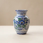 Jarrón de talavera tlaxcalteca