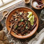Carne seca y machacado tradicional