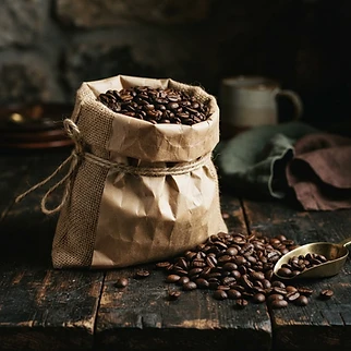 Café de la sierra en grano tostado