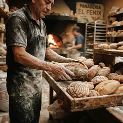 Pan de Tecate recién horneado