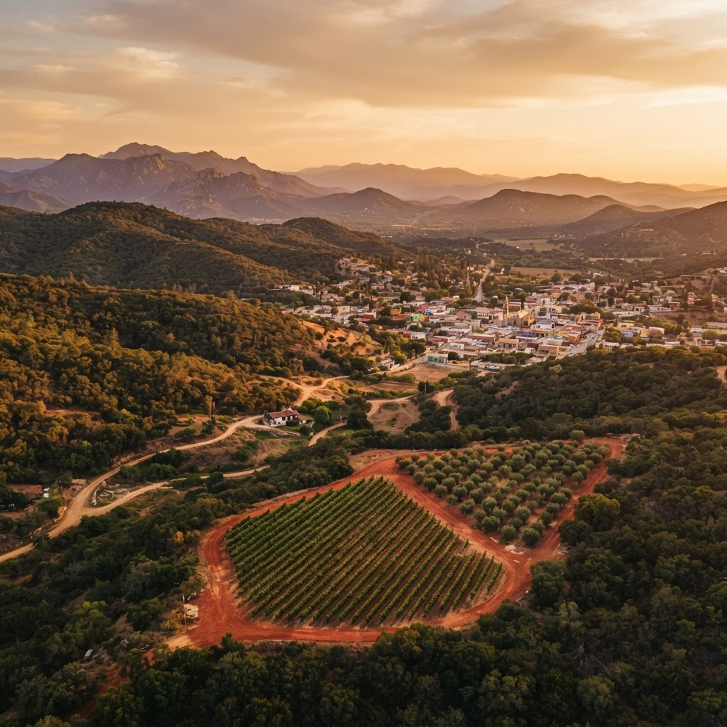 El valle de Tecate desde el aire