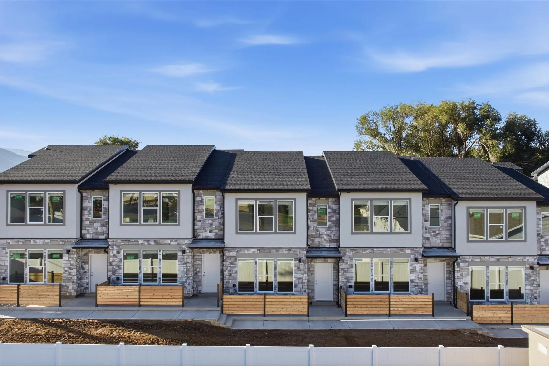 Ogden Towns · Front elevation of Ogden Towns townhomes