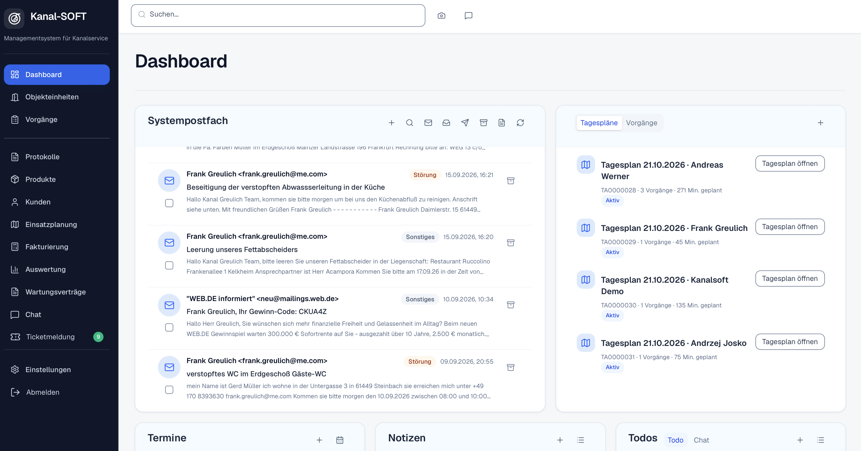 Kanal-SOFT Dashboard