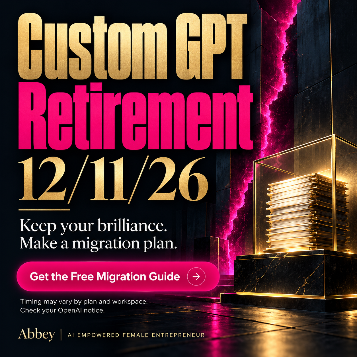Custom GPTs are retiring December 11, 2026: get the free migration guide