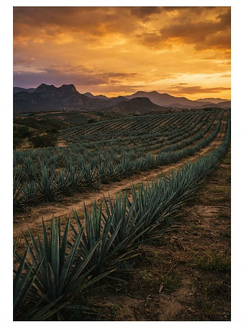 Champ d'agaves bleues au Mexique.