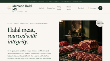 Mercado Halal template preview