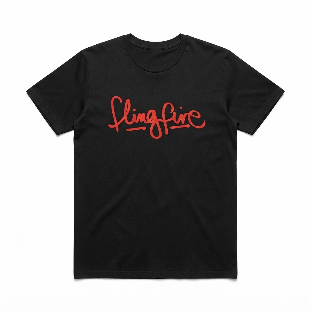 FlingFire Black Logo Tee 1