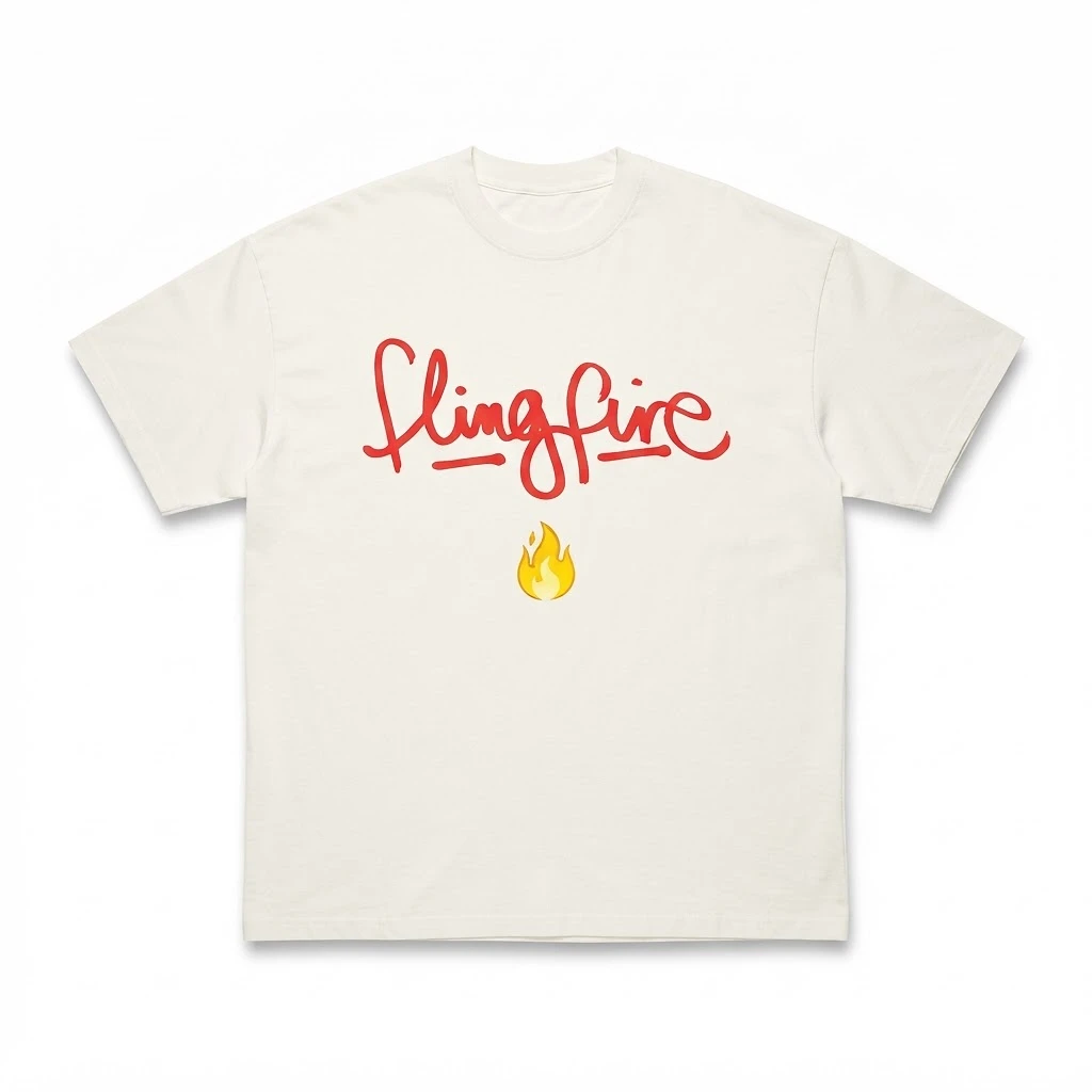 FlingFire Flame Oversized Tee 1