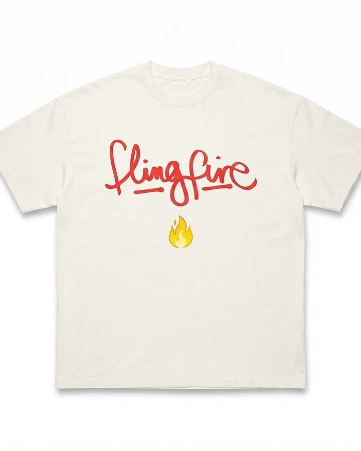 FlingFire Flame Oversized Tee 1