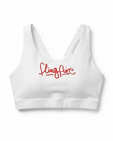 FlingFire Script Sports Bra