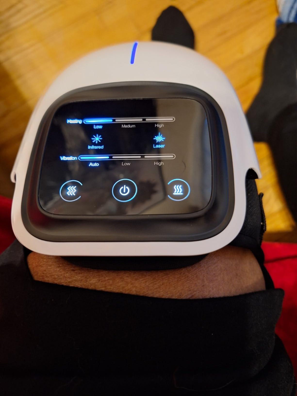 Andrew P. with the Roshvela knee massager