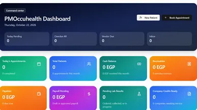  All-in-one occupational health and medical ERP platform template preview
