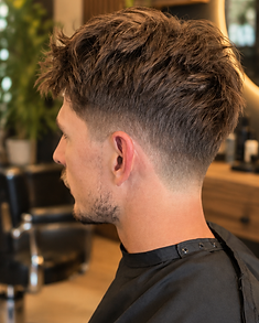 Men's fade haircut styled by our stylists