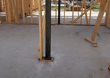 Steel column base plate on a slab