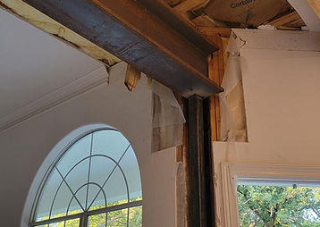 Steel beam in a home remodel