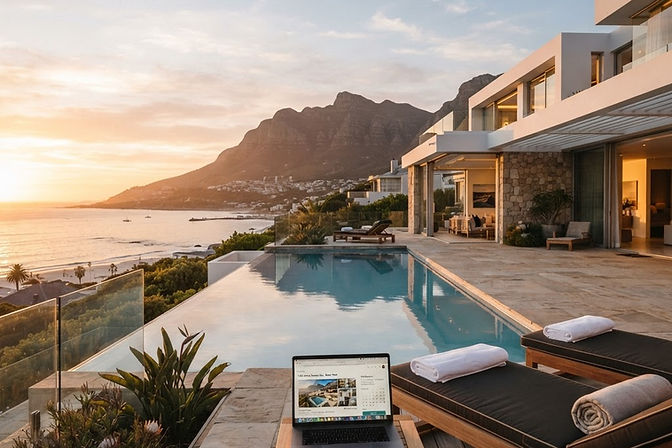 Guest booking a Camps Bay villa directly on its own website