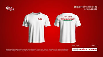 Artículo oficial: Camiseta manga corta estampada — Sonrisas de Amor (RS-1)