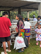Bolsas de víveres para las familias