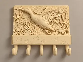 Duck Call & Key Wall Hanger