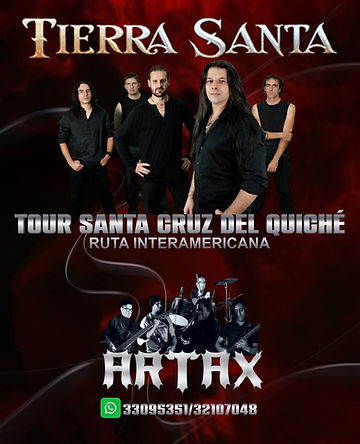 Afiche del tour desde Santa Cruz del Quiché con Tierra Santa y Artax al Abyss Empire Metal Fest 2026