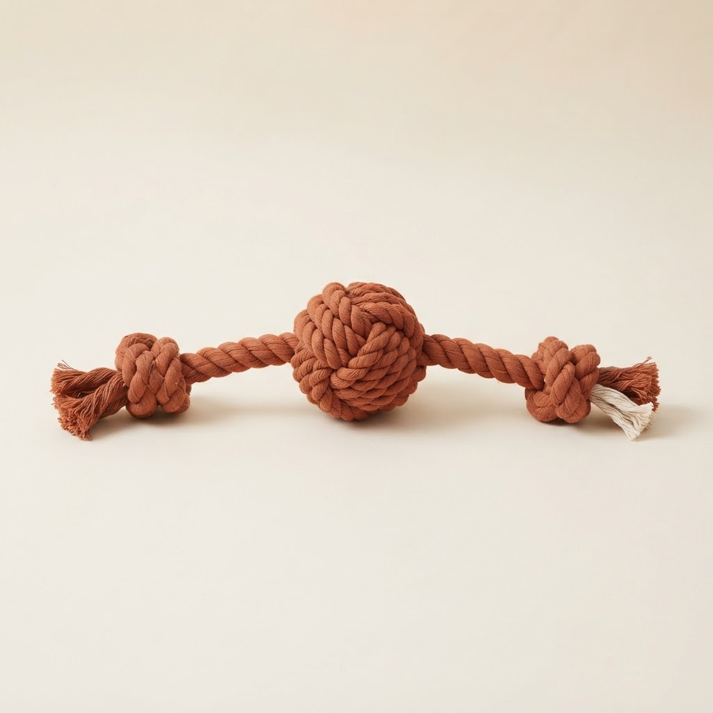 The Rope Tug Toy in Terracotta