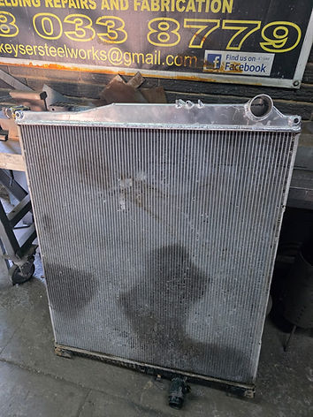 Truck radiator in for repair