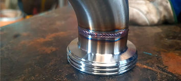 Stainless pipe to flange weld