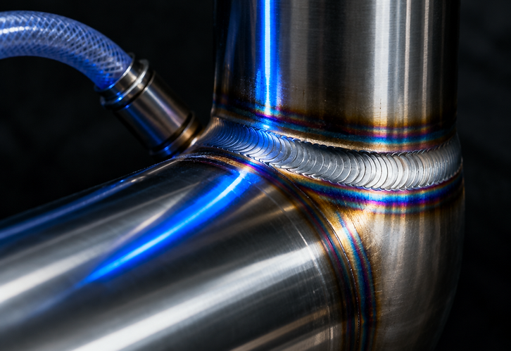 Purged stainless steel pipe welding