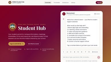 StudentHub template preview