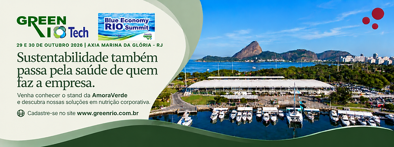 AmoraVerde Empresas na Green Rio 2026, na Marina da Glória, dias 29 e 30 de outubro