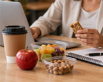 Foto ilustrativa: Refeições são puladas ou trocadas por café, doce e lanche rápido.