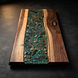 Live Edge River Board with Stone