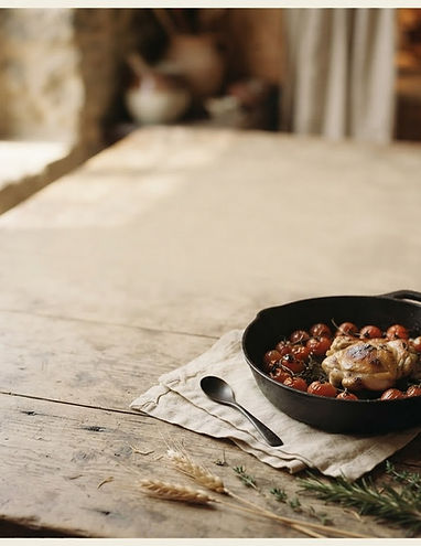 A recipe page styled in the Country Kitchen treatment