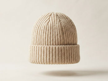 Chunky knit beanie detail